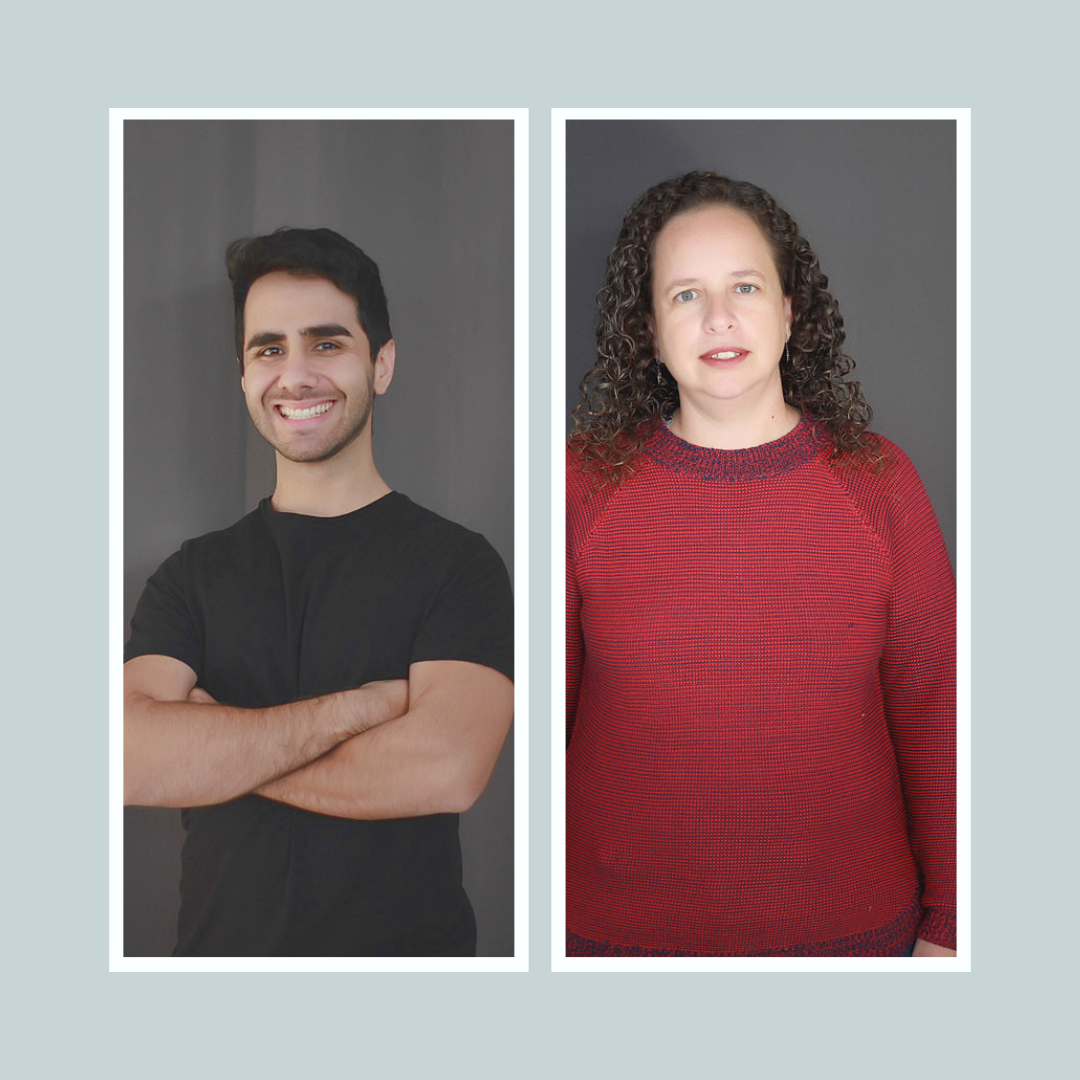 Post para Instagram de colagem de fotos de família com grade limpa em azul claro e branco