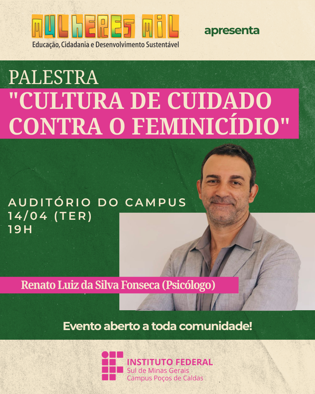 palestra cuidado contra feminicidio mulheres mil